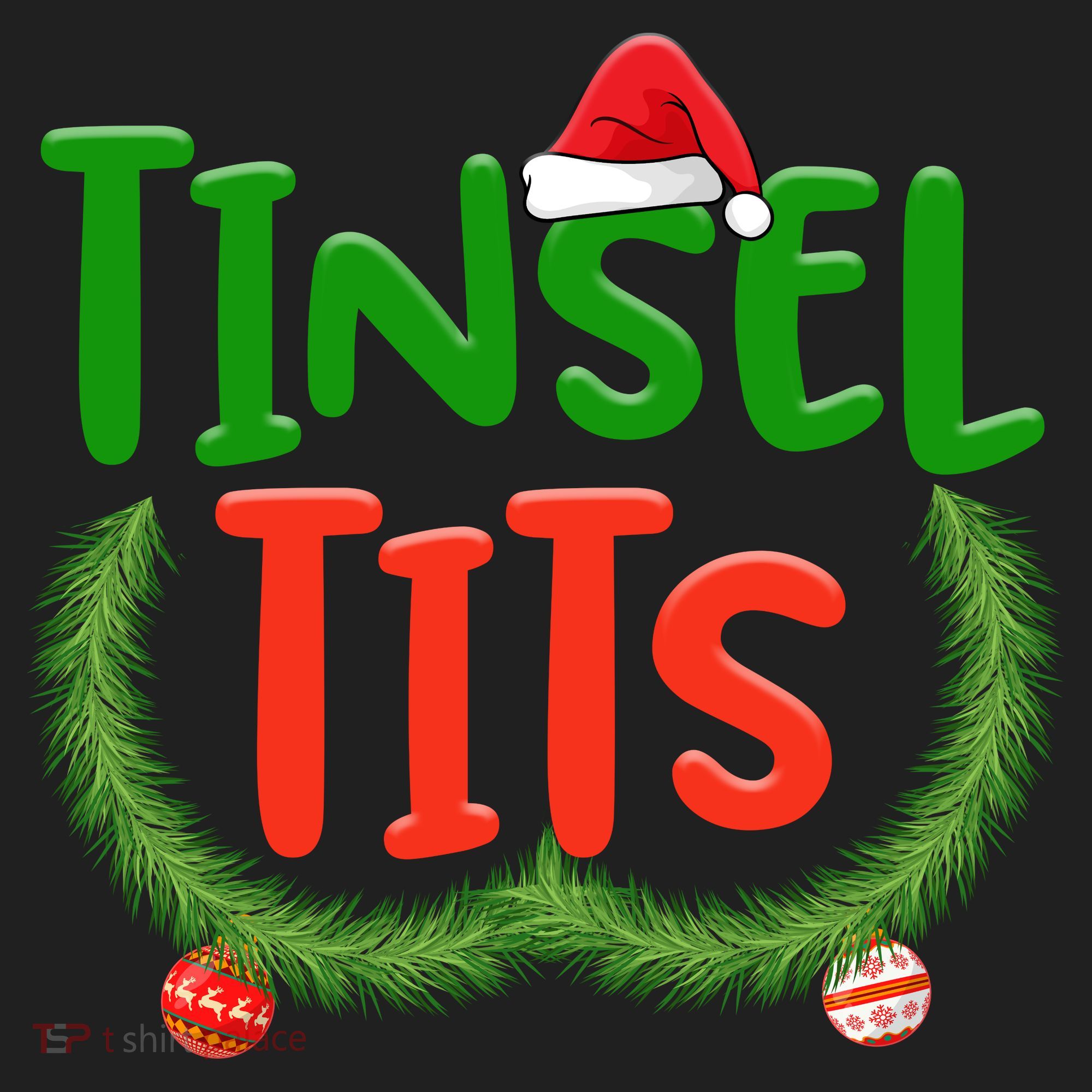 Tinsel Tits Jingle Balls Funny Matching Couple Chestnuts Hat