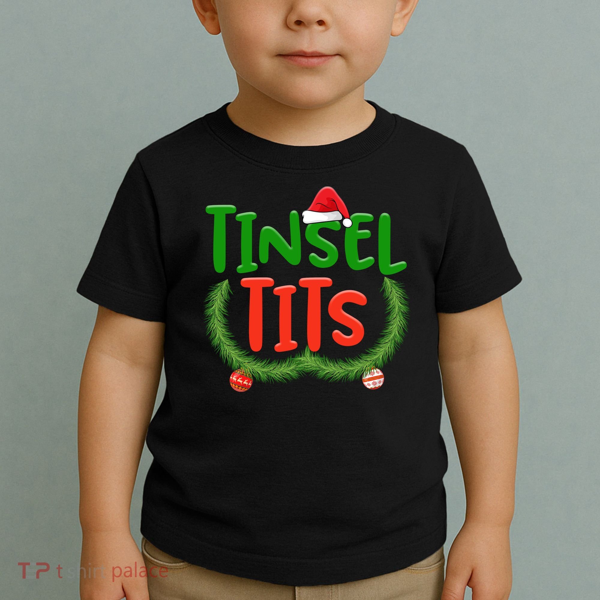 Tinsel Tits Jingle Balls Funny Matching Couple Chestnuts Toddler T-Shirt
