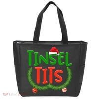 Tinsel Tits Jingle Balls Funny Matching Couple Chestnuts Tote Bag thumb 0