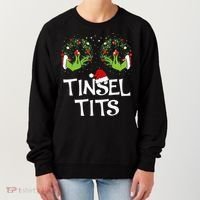 Tinsel Tits Jingle Balls Matching Couple Christmas Women's Sweatshirt thumb 0