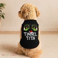 Tinsel Tits Jingle Balls Matching Couple Christmas Doggie Tank thumb 2