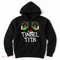 Tinsel Tits Jingle Balls Matching Couple Christmas Hoodie thumb 0