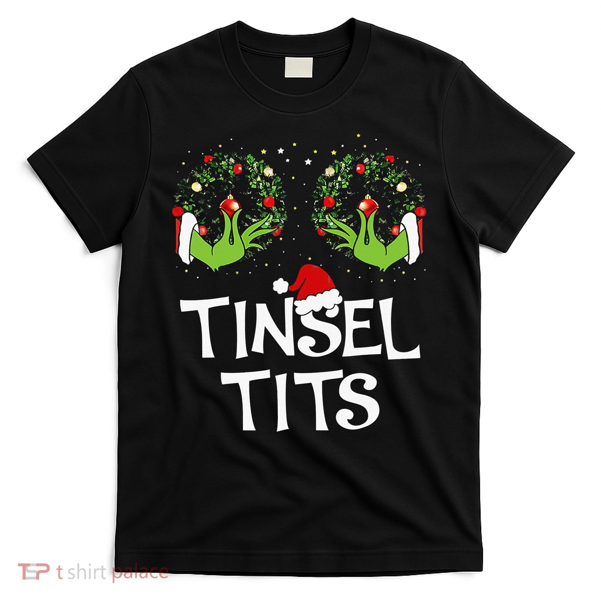 Tinsel Tits Jingle Balls Matching Couple Christmas T-Shirt