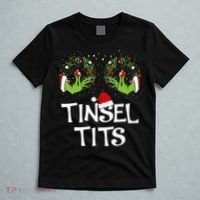 Tinsel Tits Jingle Balls Matching Couple Christmas T-Shirt thumb 5