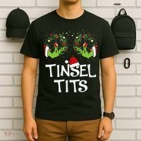 Tinsel Tits Jingle Balls Matching Couple Christmas T-Shirt thumb 6