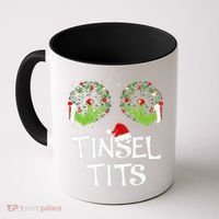 Tinsel Tits Jingle Balls Matching Couple Christmas Coffee Mug thumb 0