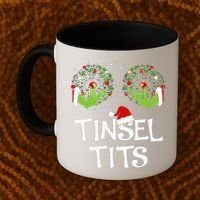 Tinsel Tits Jingle Balls Matching Couple Christmas Coffee Mug thumb 2