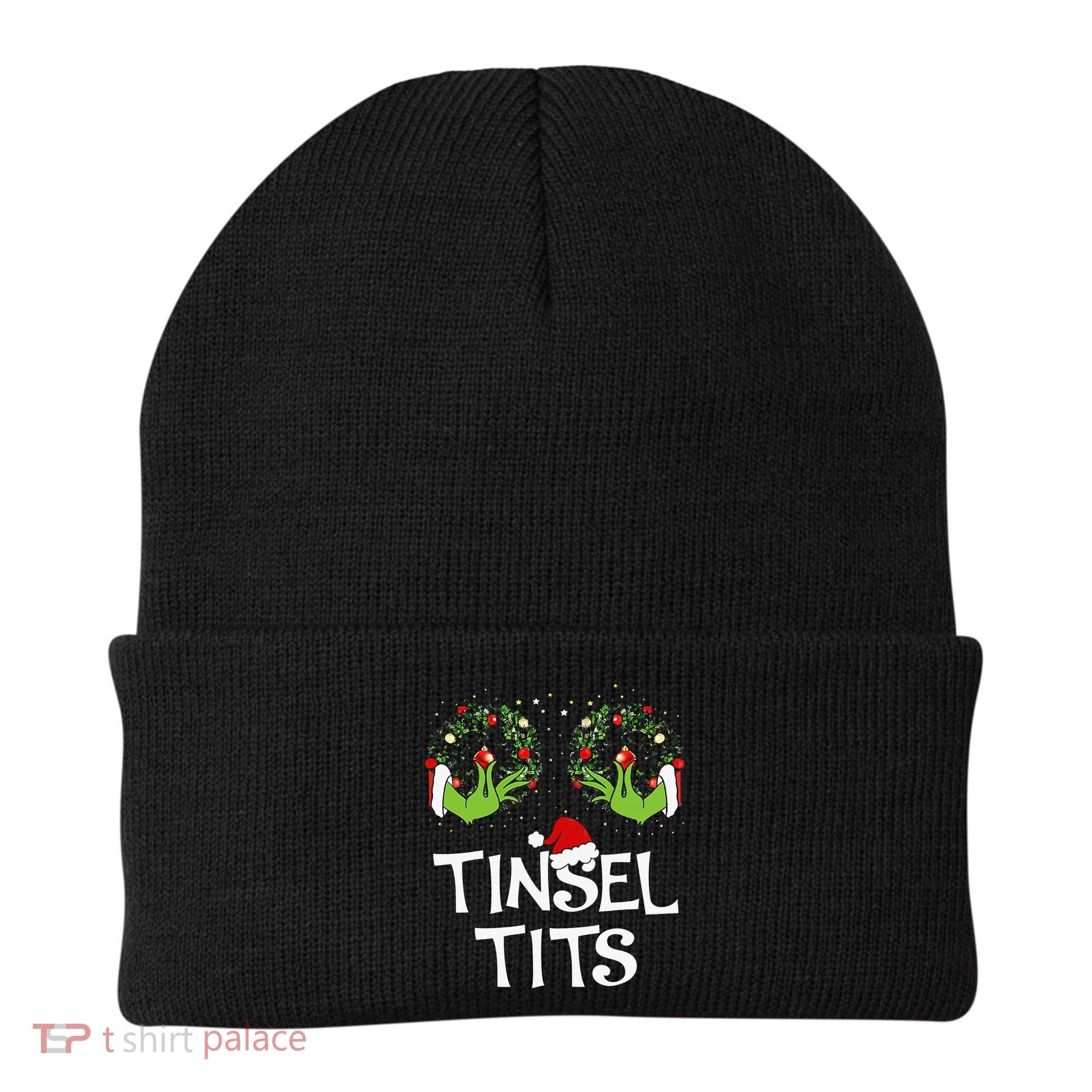 Tinsel Tits Jingle Balls Matching Couple Christmas Beanie