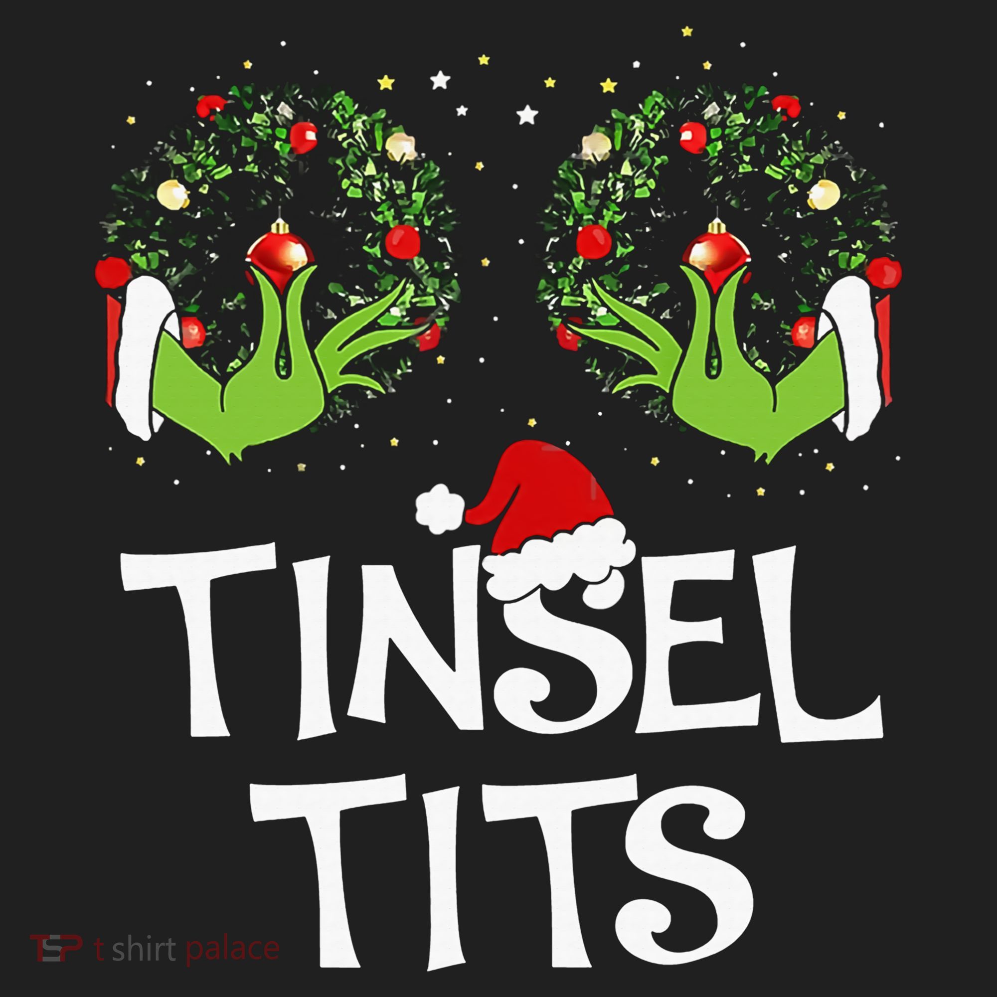 Tinsel Tits Jingle Balls Matching Couple Christmas Beanie