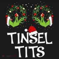 Tinsel Tits Jingle Balls Matching Couple Christmas Women's Hoodie thumb 2