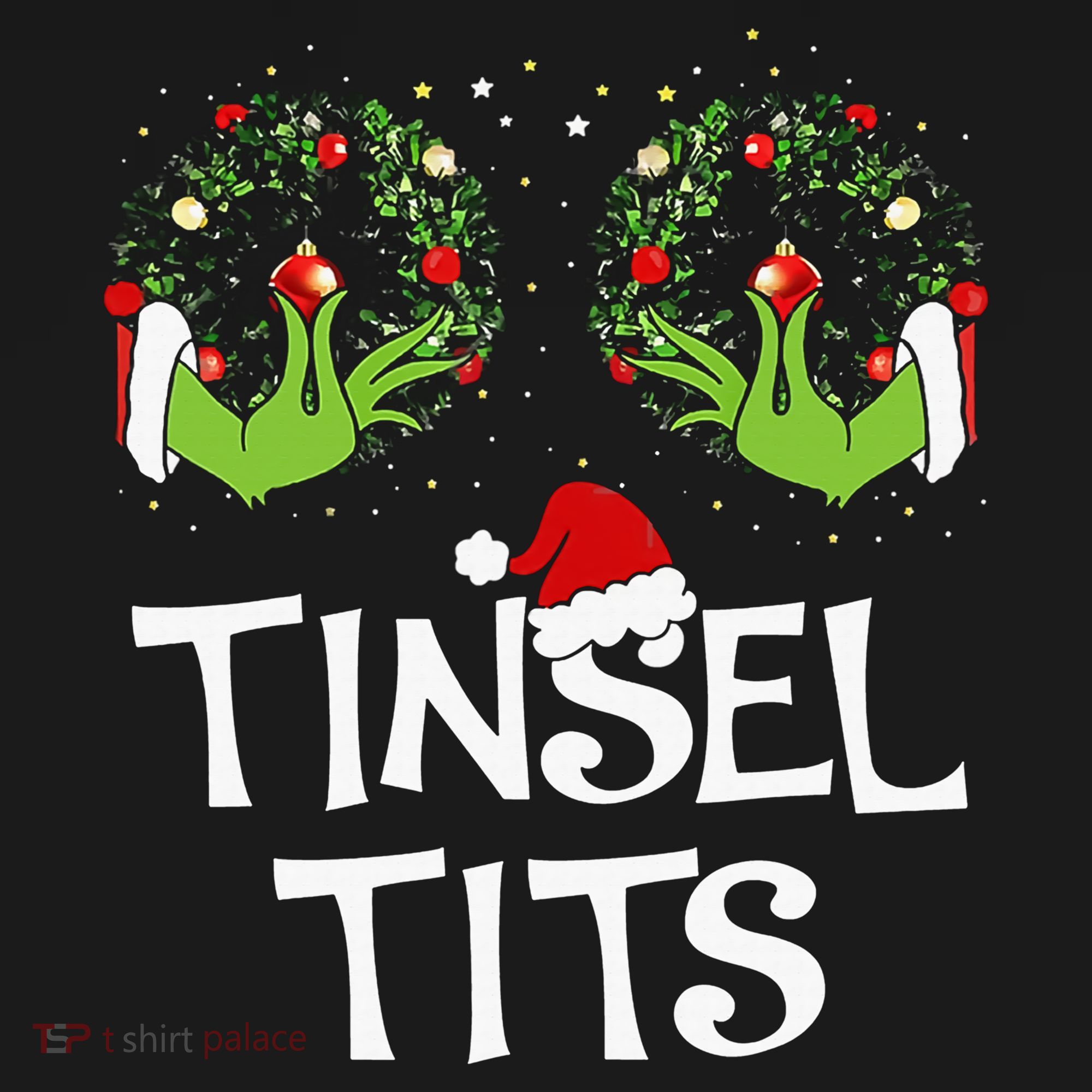 Tinsel Tits Jingle Balls Matching Couple Christmas Women's Hoodie