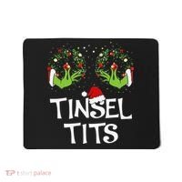 Tinsel Tits Jingle Balls Matching Couple Christmas Mousepad thumb 0