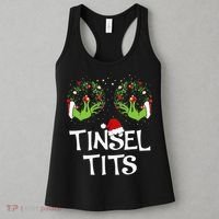 Tinsel Tits Jingle Balls Matching Couple Christmas Women's Tank Top thumb 3