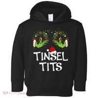 Tinsel Tits Jingle Balls Matching Couple Christmas Toddler Hoodie thumb 0