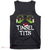 Tinsel Tits Jingle Balls Matching Couple Christmas Tank Top thumb 0