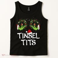 Tinsel Tits Jingle Balls Matching Couple Christmas Tank Top thumb 2