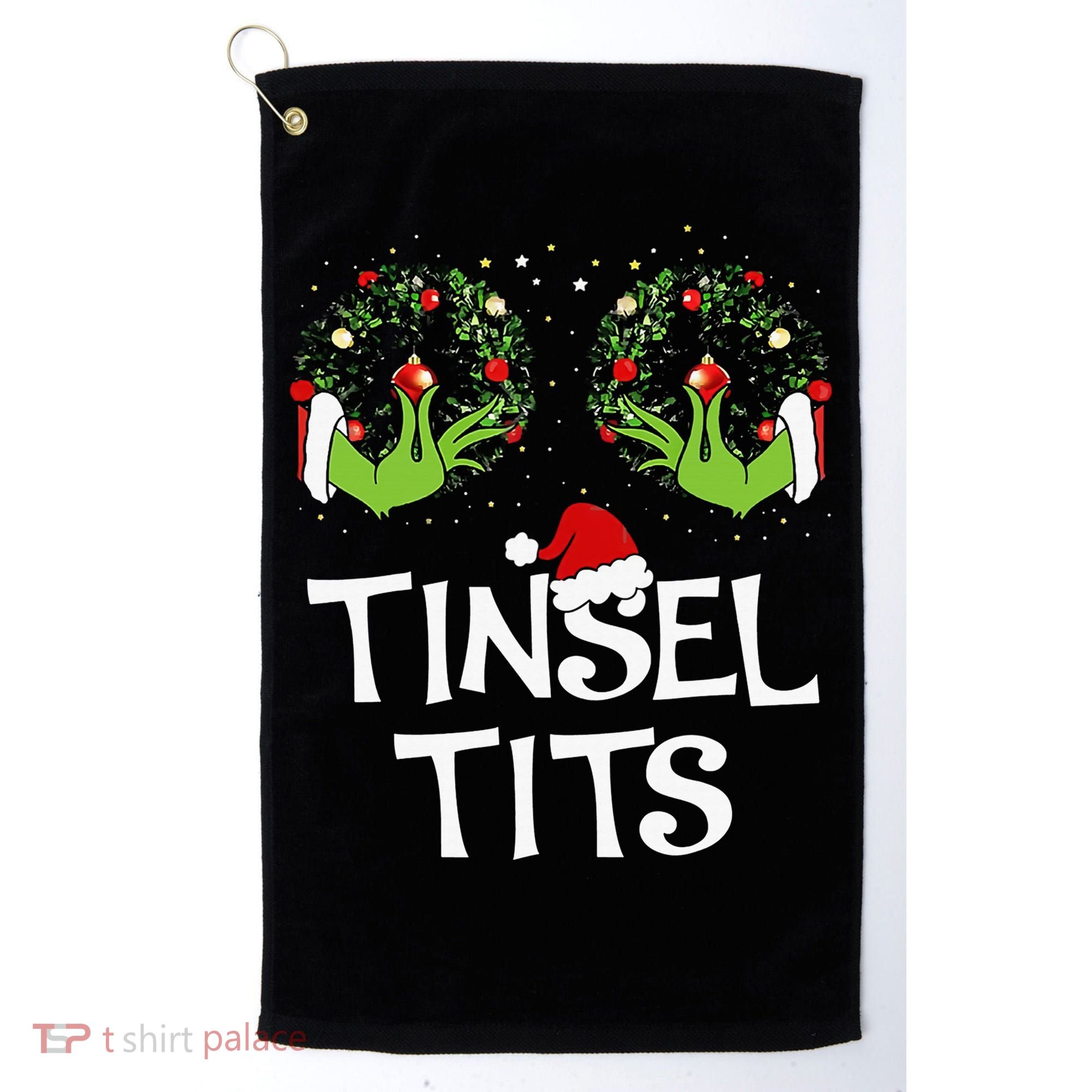 Tinsel Tits Jingle Balls Matching Couple Christmas Golf Towel