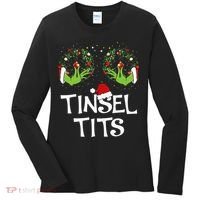 Tinsel Tits Jingle Balls Matching Couple Christmas Women's Long Sleeve Shirt thumb 0