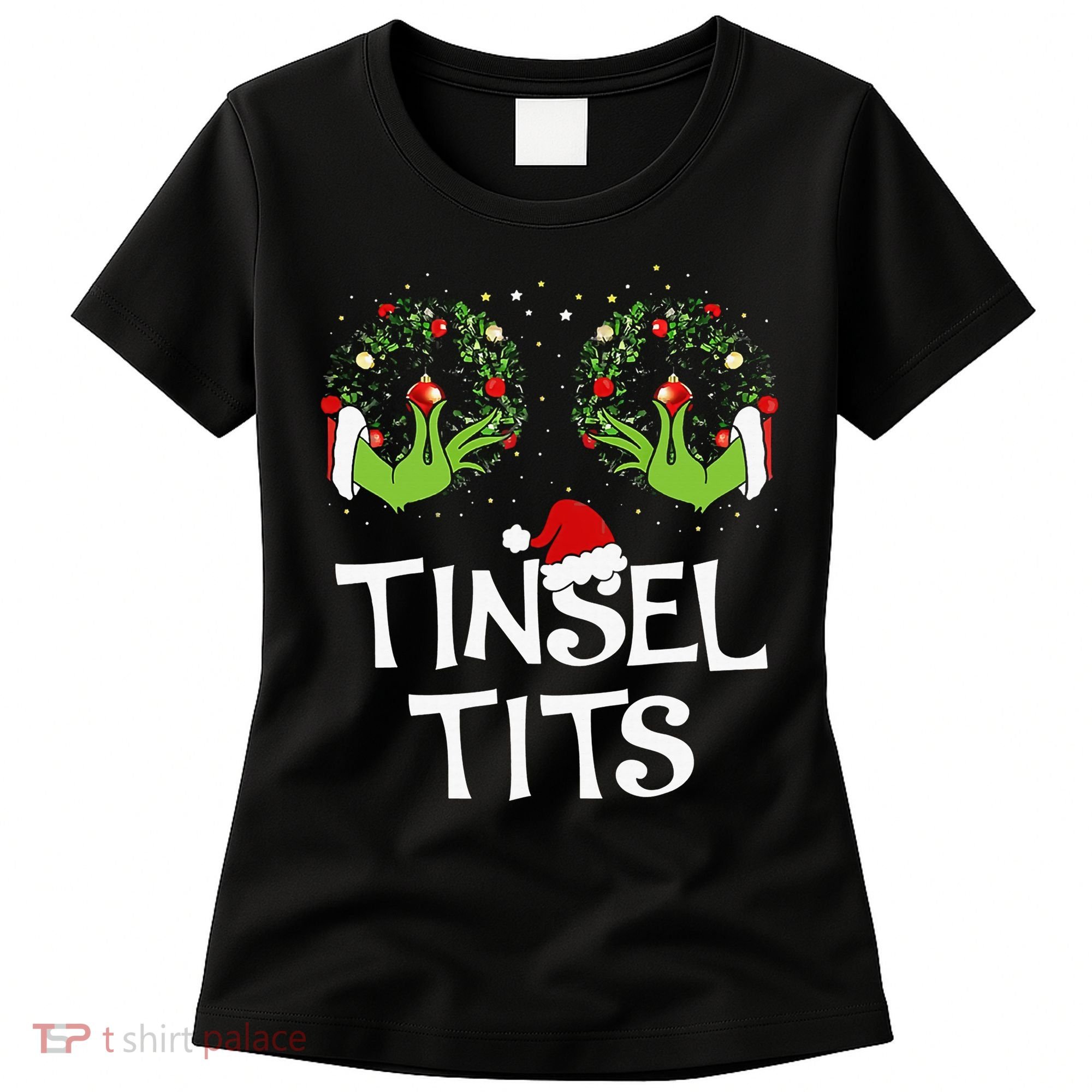 Tinsel Tits Jingle Balls Matching Couple Christmas Women's T-Shirt