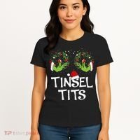 Tinsel Tits Jingle Balls Matching Couple Christmas Women's T-Shirt thumb 4