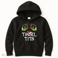 Tinsel Tits Jingle Balls Matching Couple Christmas Kids Hoodie thumb 0