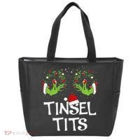 Tinsel Tits Jingle Balls Matching Couple Christmas Tote Bag thumb 0