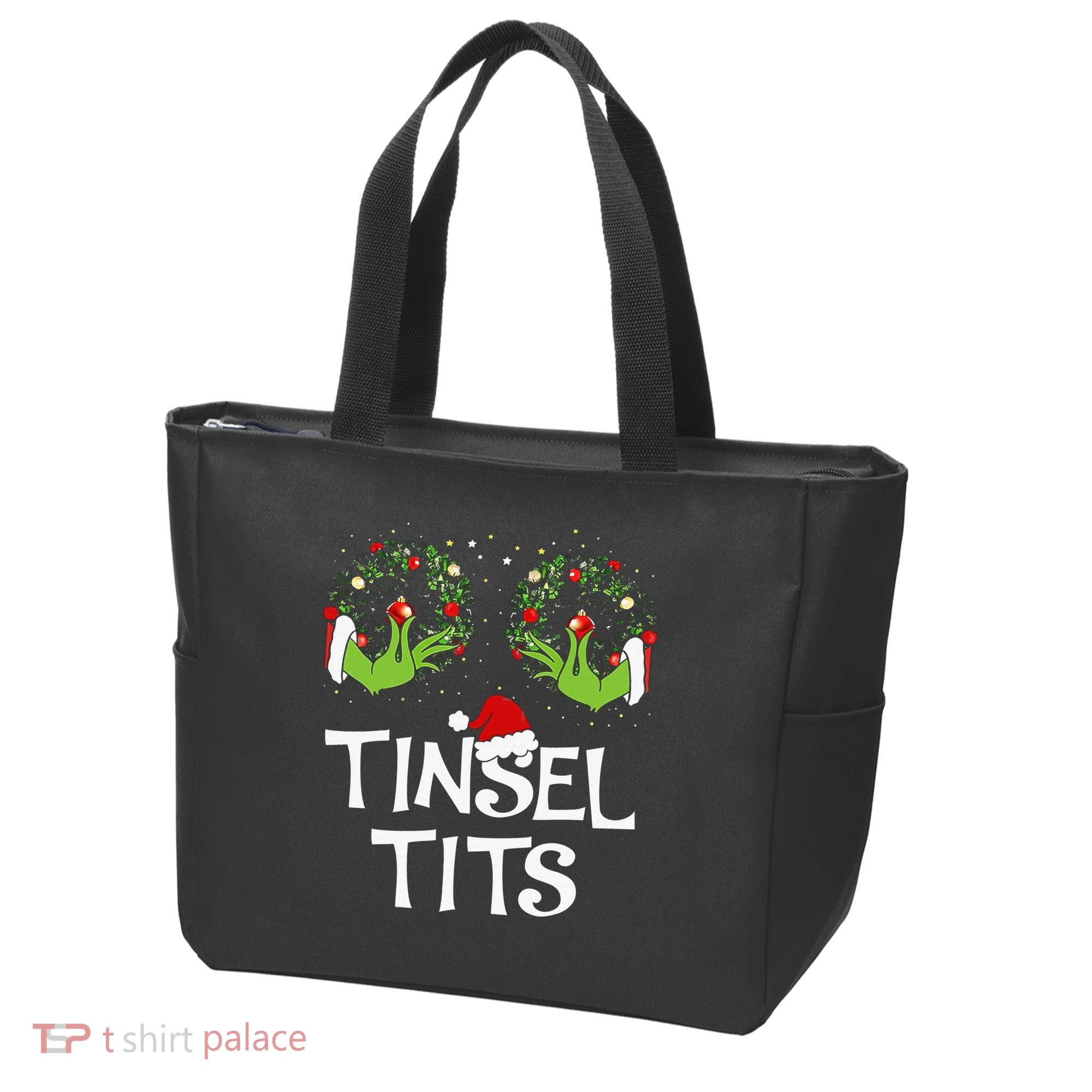 Tinsel Tits Jingle Balls Matching Couple Christmas Tote Bag