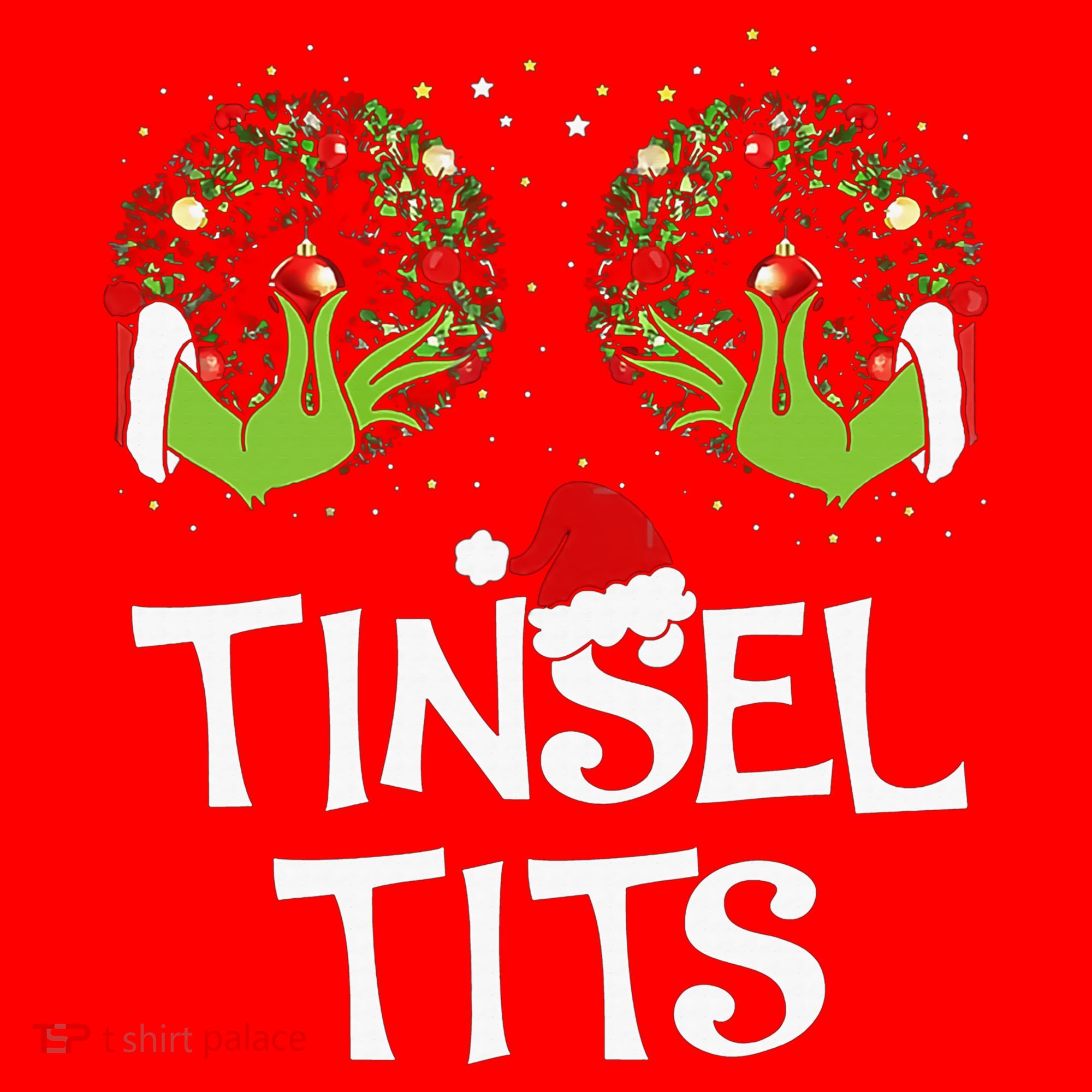 Tinsel Tits Jingle Balls Matching Couple Christmas Santa Hat