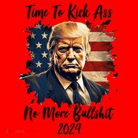 Time To Kick Ass No More Bullshit Trump 2024 Usa Santa Hat thumb 1