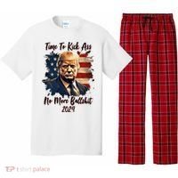 Time To Kick Ass No More Bullshit Trump 2024 Usa Pajama Set thumb 0