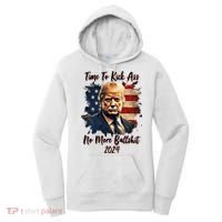 Time To Kick Ass No More Bullshit Trump 2024 Usa Women's Hoodie thumb 0