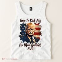 Time To Kick Ass No More Bullshit Trump 2024 Usa Tank Top thumb 2