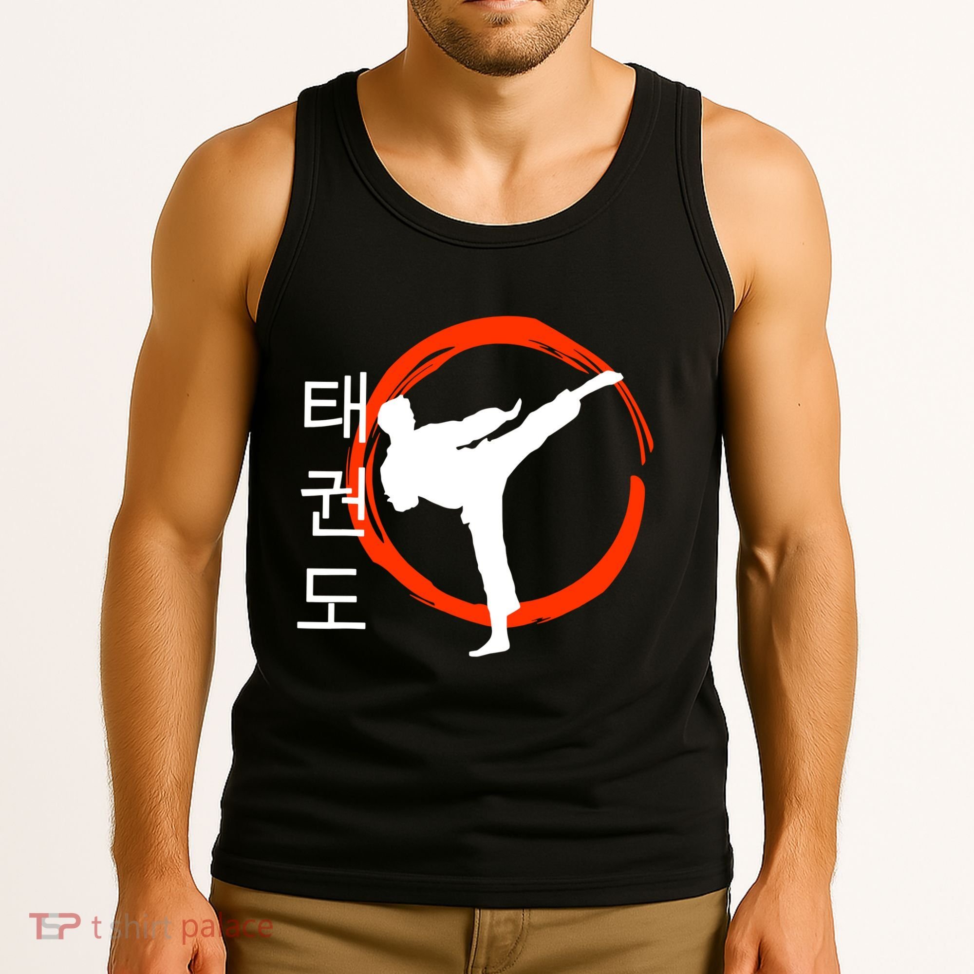 Taekwondo Tae Kwon Do Fighter Korean Tank Top