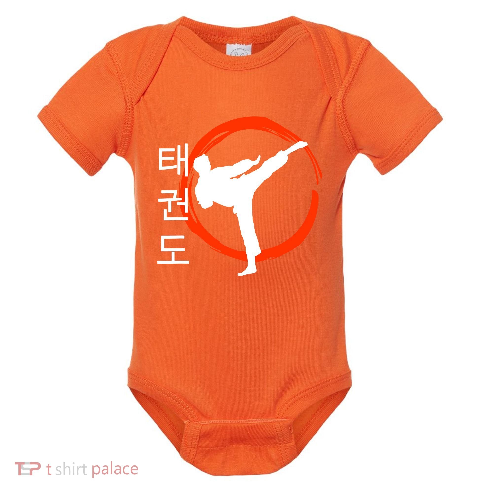 Taekwondo Tae Kwon Do Fighter Korean Baby Bodysuit
