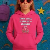 These Tools Keep Me Grounded Spring Garden Kids Hoodie thumb 3