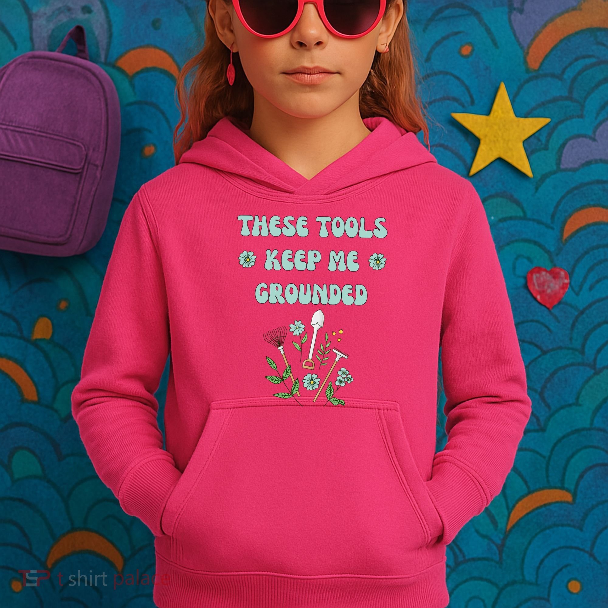 These Tools Keep Me Grounded Spring Garden Kids Hoodie