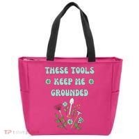 These Tools Keep Me Grounded Spring Garden Tote Bag thumb 0
