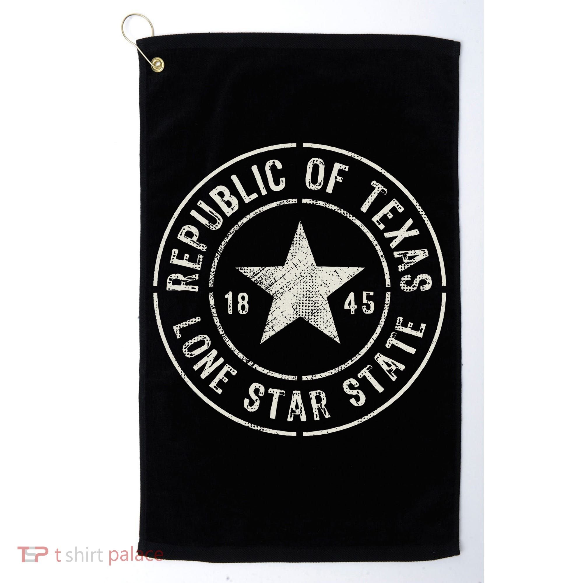 Texas The Lone Star State Republic Of Texas 1845 Golf Towel