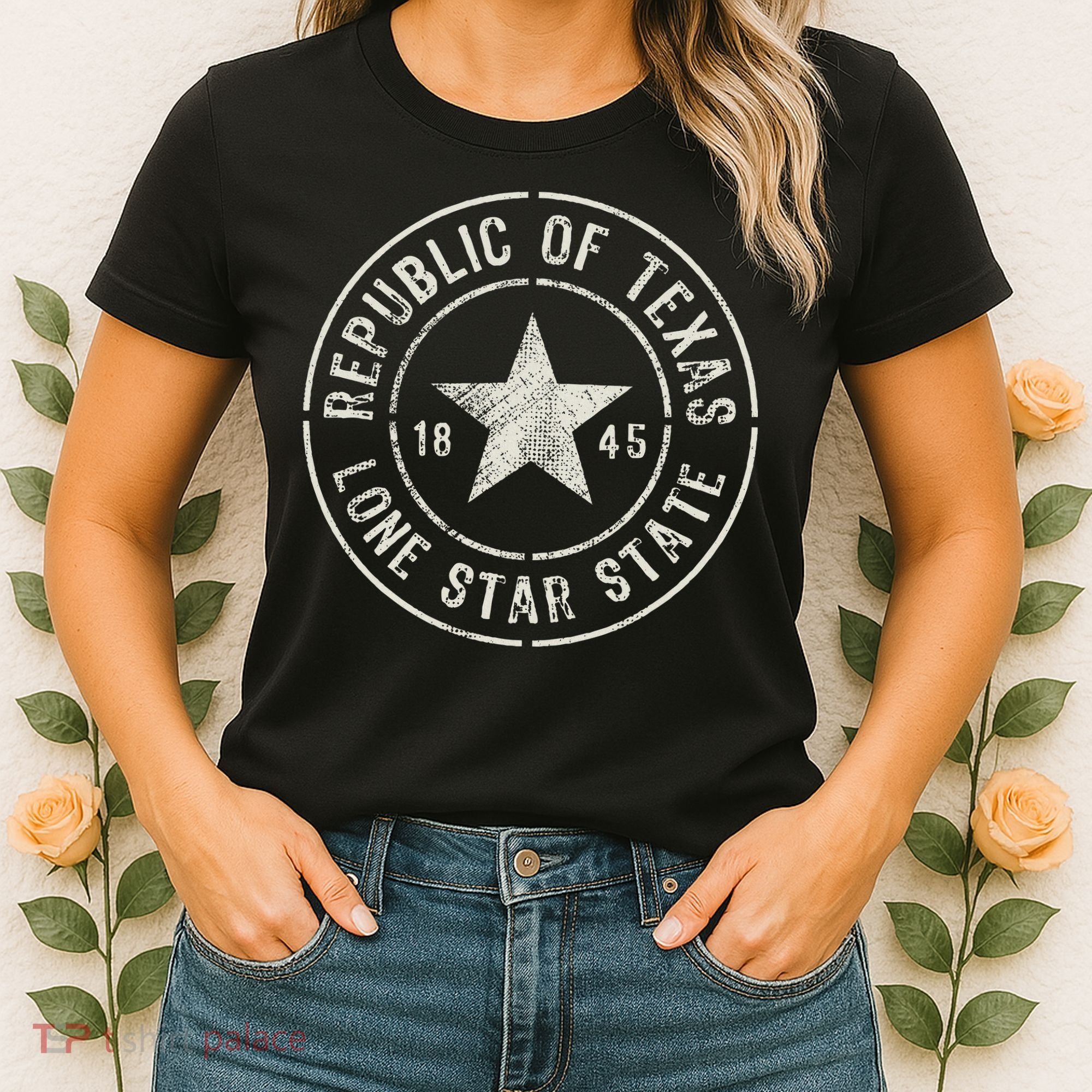 Texas The Lone Star State Republic Of Texas 1845 Women's T-Shirt