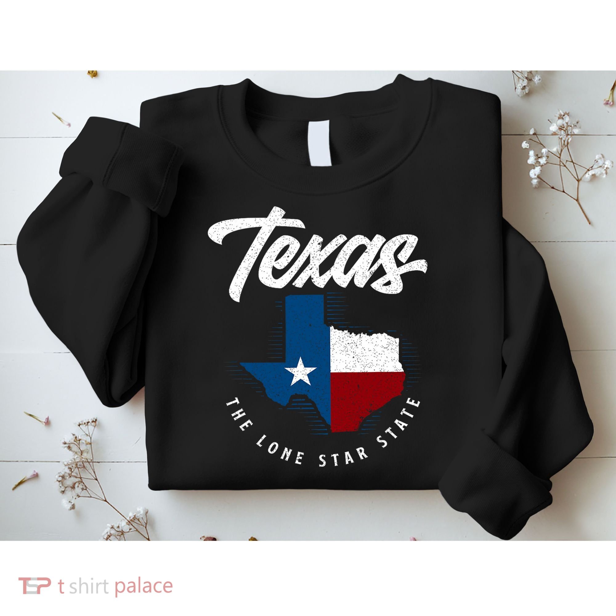 Texas The Lone Star State Texas Map Sweatshirt