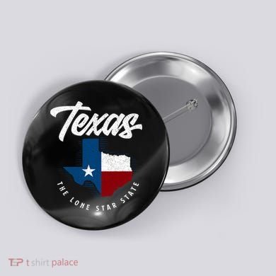 Texas The Lone Star State Texas Map Button