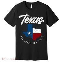 Texas The Lone Star State Texas Map Premium T-Shirt thumb 0