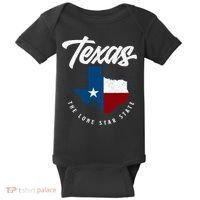 Texas The Lone Star State Texas Map Baby Bodysuit thumb 0