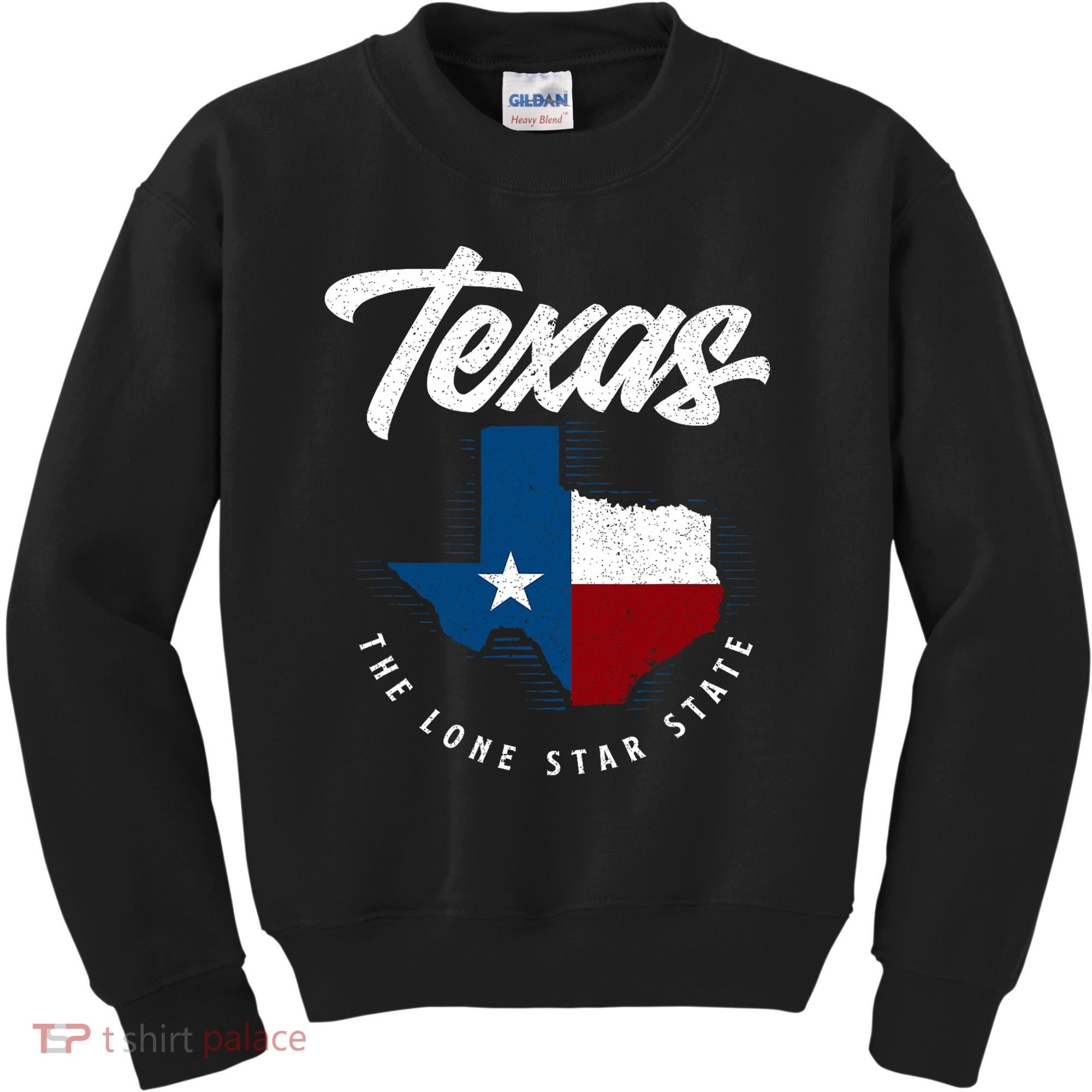 Texas The Lone Star State Texas Map Kids Sweatshirt