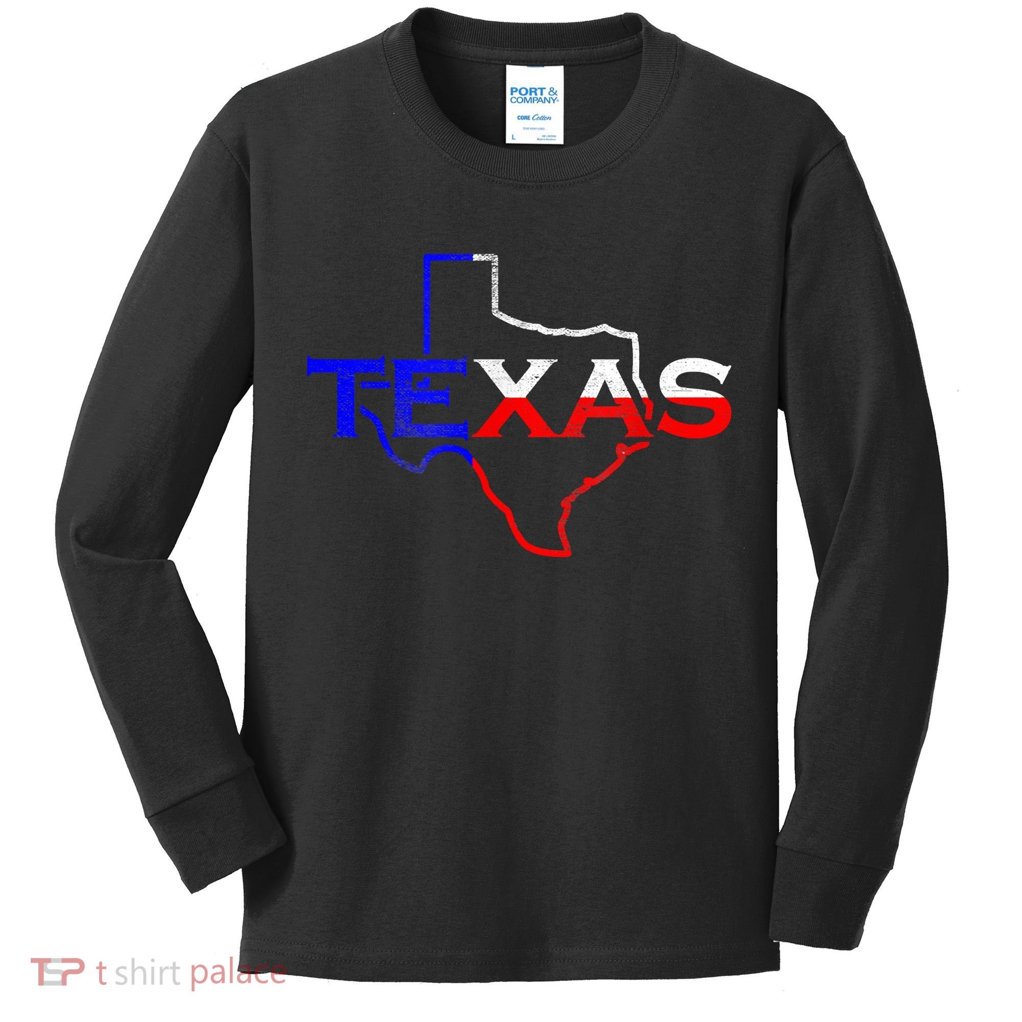 Texas The Lone Star State Kids Long Sleeve Shirt