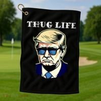 Trump Thug Life Golf Towel thumb 1
