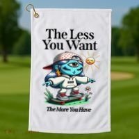 Thirdeyekingdom The Less You Want The More You Have Golf Towel thumb 1