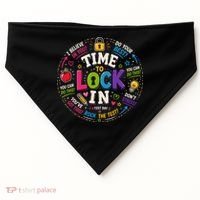 Time To Lock In Test Day USA-Made Doggie Bandana thumb 0