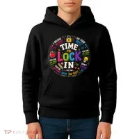 Time To Lock In Test Day Kids Hoodie thumb 4