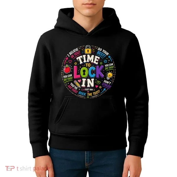 Time To Lock In Test Day Kids Hoodie